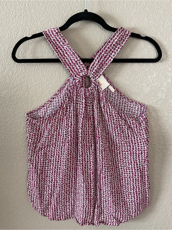 Maeve Tops - Maeve Pink Patterned Halter-Neck Top